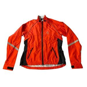 Showers Pass Waterproof Cycling Jacket Orange With Reflective Accents Medium